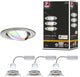 Paulmann Foco empotrable LED Smart Home Zigbee 3.0 Nova Plus Coin Basic Set Giratorio Redondo 84mm 50° Coin 3x5,2W 3x400lm 230V Regulable RGBW+ Acero Cepillado