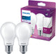 Philips filament lamp matt 75w a60 e27 x2