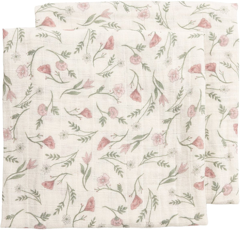 Meyco panni idrofili prelavati Baby Flower - confezione da 2 - idrofili prelavati - multicolore - 70x70 cm
