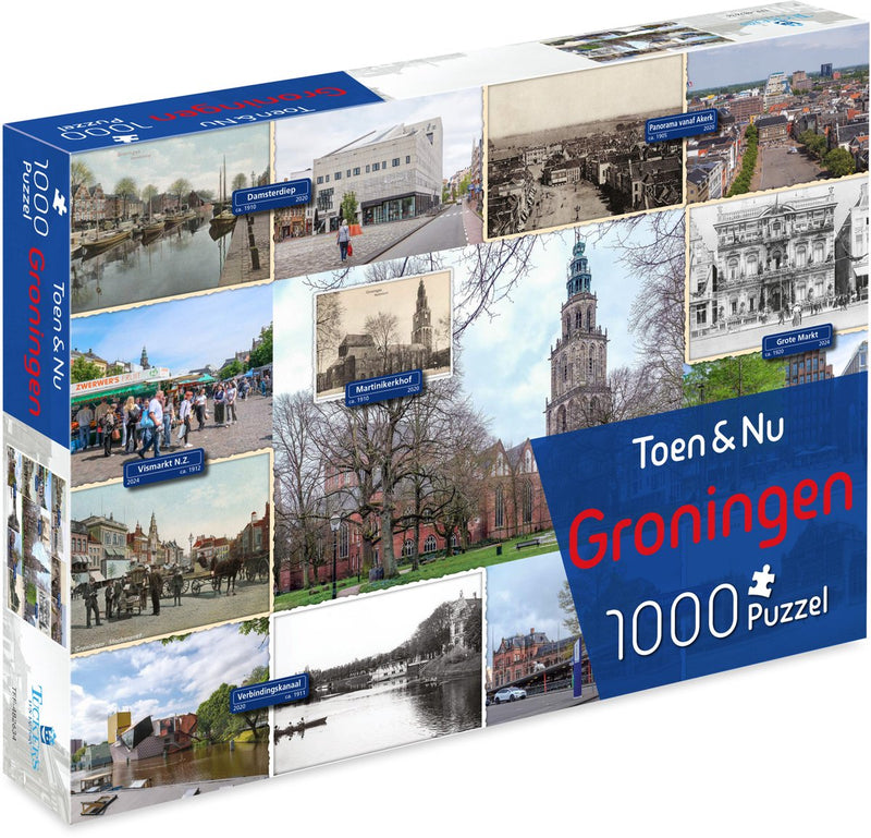 La divertida fábrica de Tucker, entonces ahora rompecabezas - Groningen (por el fotógrafo Robert Mulder) - 1000 piezas - rompecabezas