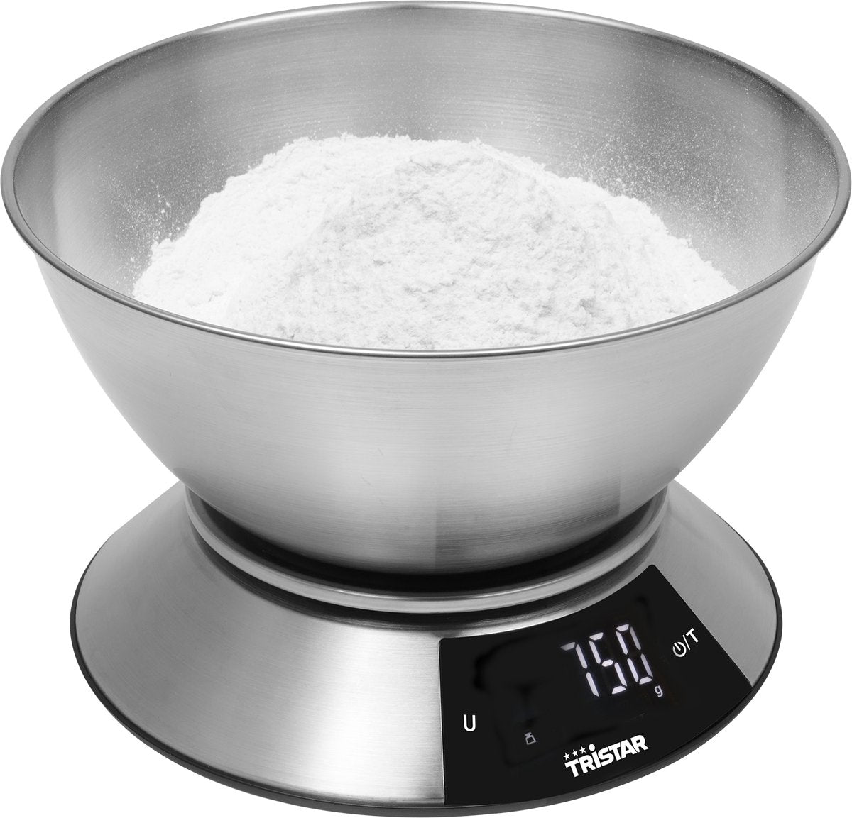 Tristar kw-2453 - báscula de cocina digital - hasta 5 kg - precisión de 1 gramo - acero inoxidable