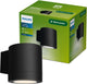 Philips led philips fylx wandlamp - buitenverlichting - gu10-fitting - weerbestendig: ip44 - zwart - modern design