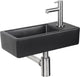 Set fontana Differnz hator - 9x37,5x18,5 cm - rettangolo - 1 foro per rubinetto - nero