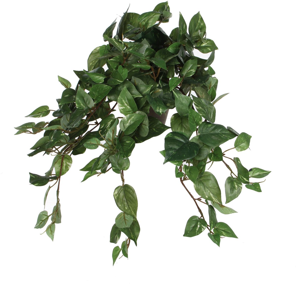 Pianta artificiale con decorazioni in mica - edera drago scindapsus - verde - l45 x h25 cm - pianta pensile