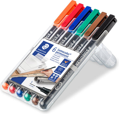 Staedtler lumocolor s permanente - caja 6uds