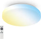 Briloner rowny - iluminación LED para baño - regulable - con mando a distancia - lámpara de techo con función de luz nocturna CCT - ø39cm - blanco