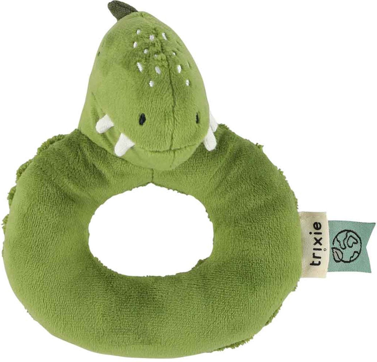 Trixie rammelaar â€“ mr. dino â€“ zacht baby speelgoed met knispergeluid â€“ sensorisch speelgoed â€“ vanaf 3 maanden