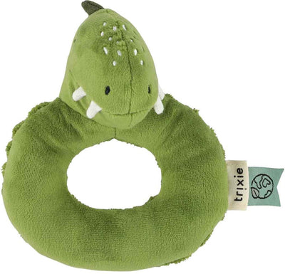 Sonaglio Trixie – mr. Dino – morbido giocattolo per bambini con suono frusciante – giocattoli sensoriali – a partire da 3 mesi