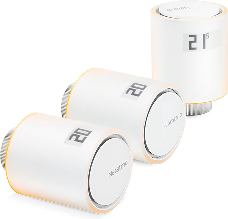 Perilla de radiador inteligente Netatmo - perilla de termostato inteligente - extensión de 3 piezas - apto para Google Home, Alexa Apple Home Kit