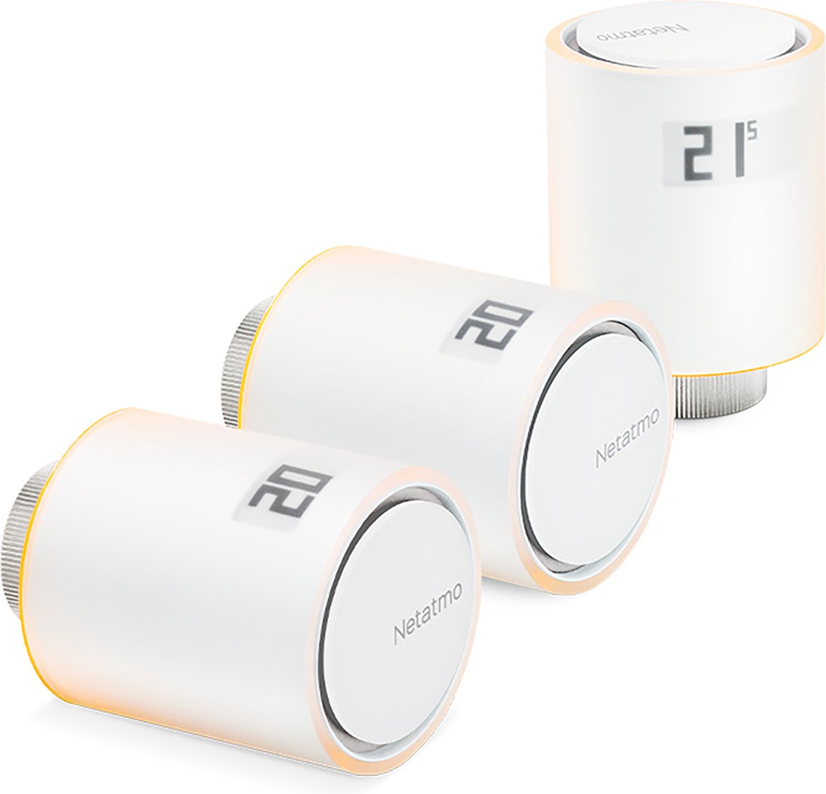 Perilla de radiador inteligente Netatmo - perilla de termostato inteligente - extensión de 3 piezas - apto para Google Home, Alexa Apple Home Kit