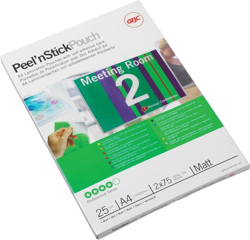 Buste plastificatrici Gbc a3 autoadesive 2x125micron - confezione da 100 pezzi