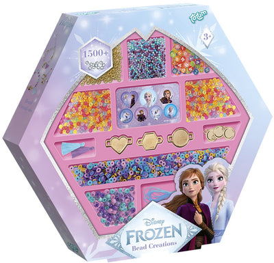 Totum Disney Frozen Beads Set 1500 pezzi - 5 braccialetti e creazione di gioielli - giocattoli creativi creativi per ragazze dai 3 anni braccialetti dell'amicizia consiglio regalo