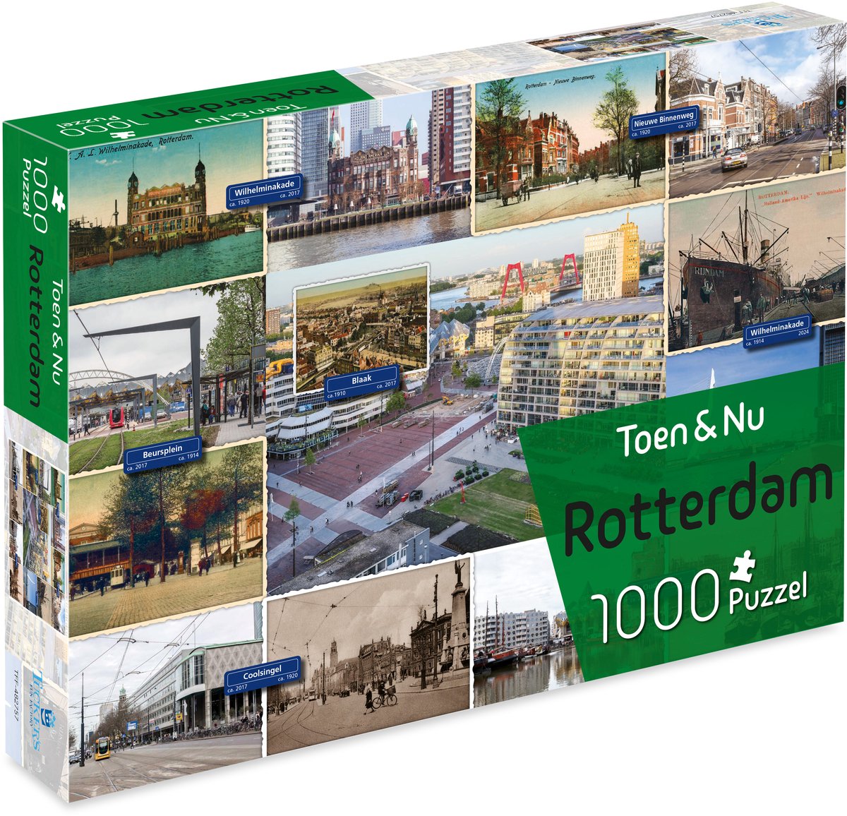 La fábrica de diversión de Tucker, entonces ahora rompecabezas - Rotterdam (por el fotógrafo Robert Mulder) - 1000 piezas - rompecabezas