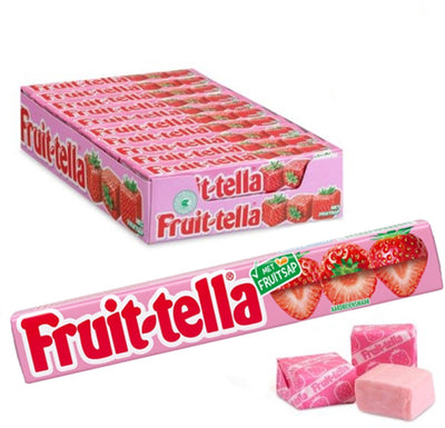 Fruit-tella fruittella strawberry - snoep - vegan - 1x20stuks