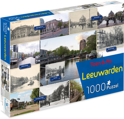 La divertida fábrica de Tucker, entonces ahora rompecabezas - Leeuwarden (por el fotógrafo Robert Mulder) - 1000 piezas - rompecabezas