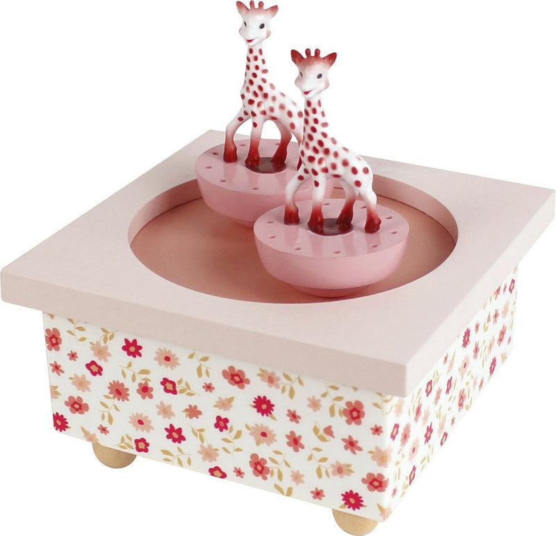 Carillon Sophie la giraffa - dancing sophie's - carillon per bambini - regalo di maternità - regalo per baby shower - da 12 mesi - 11,5x11,5x8,5 cm - rosa