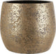 Mica decorations bloempot - goudkleurig - keramiek - 16 x 13 cm - plantenpotten