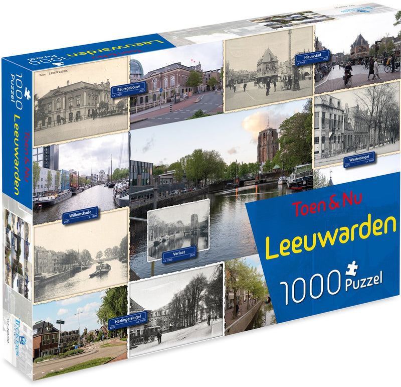 La divertida fábrica de Tucker, entonces ahora rompecabezas - Leeuwarden (por el fotógrafo Robert Mulder) - 1000 piezas - rompecabezas