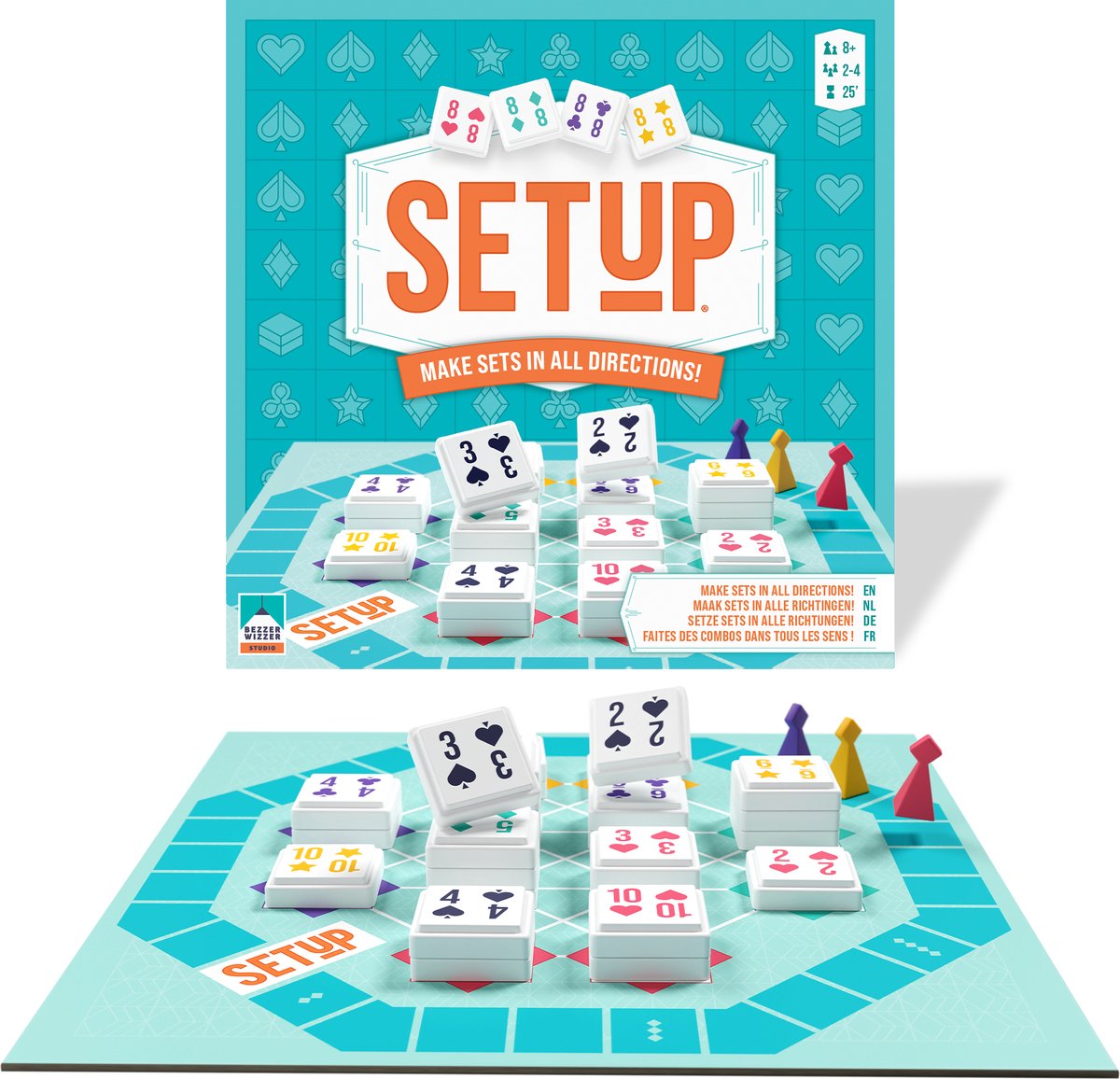Asmodee setup - spannend strategisch bordspel vol bluf tactiek - gezelschapsspel voor 2-4 spelers - vanaf 8 jaar