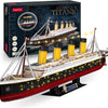 Divertimento cubico divertimento cubico divertimento 3d led puzzel titanic 266 pezzi