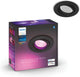 Faretto da incasso Philips Hue Centura - luce bianca e colorata - 1 spot - nero - rotondo - gu10