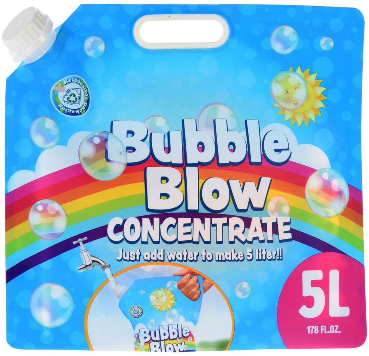 Mezcla concentrada de vejiga de burbujas con bolsa de agua, 5 litros
