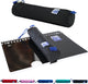 Astuccio Oxford - nero con elastico - astuccio rotondo 22 cm - astuccio per ragazzi - astuccio per ragazze