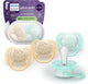 Philips avent ultra soft – ciuccio in silicone super soft (0-6 mesi) – per pelli sensibili – 4 pezzi – scf091 49