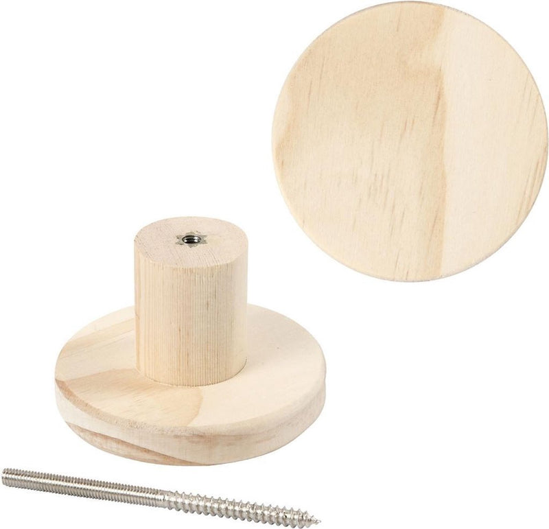 Perchero Creativ company, redondo, d: 4,5 cm, d 7 cm, 1 unidad