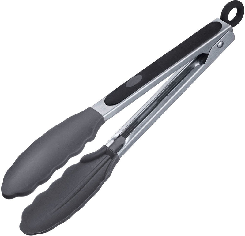 Pinza da servizio Westmark, con piatti in silicone e manici in gomma, lunghezza: 21 cm, silicone plastico in acciaio inossidabile, silicone classico mini, nero argento, 16162270