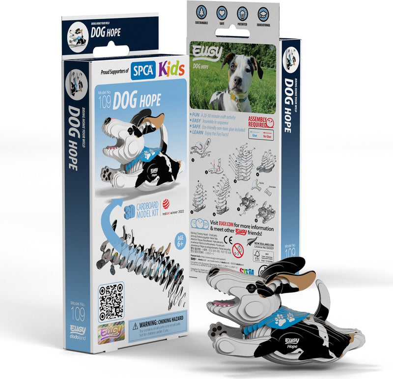 Puzzle 3d Eugy - perro - animales de granja - sostenible - colecciónalos todos - 6 años
