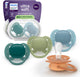 Philips avent ultra soft – ciuccio in silicone super morbido (18 mesi+) – per pelli sensibili – 4 pezzi – scf093 08