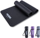 Hush sport - esterilla de yoga 180 x 60 cm - acolchado NBR de 8 mm de espesor - para yoga, pilates fitness - incluye práctica correa de transporte - ligera y enrollable - negra