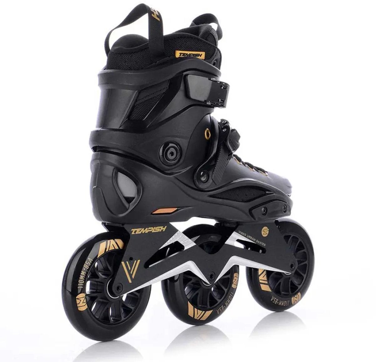 Tempish viber l.e. 110 patines en línea – ruedas de 3x110 mm – patines en línea speed fitness – oro negro – talla 45