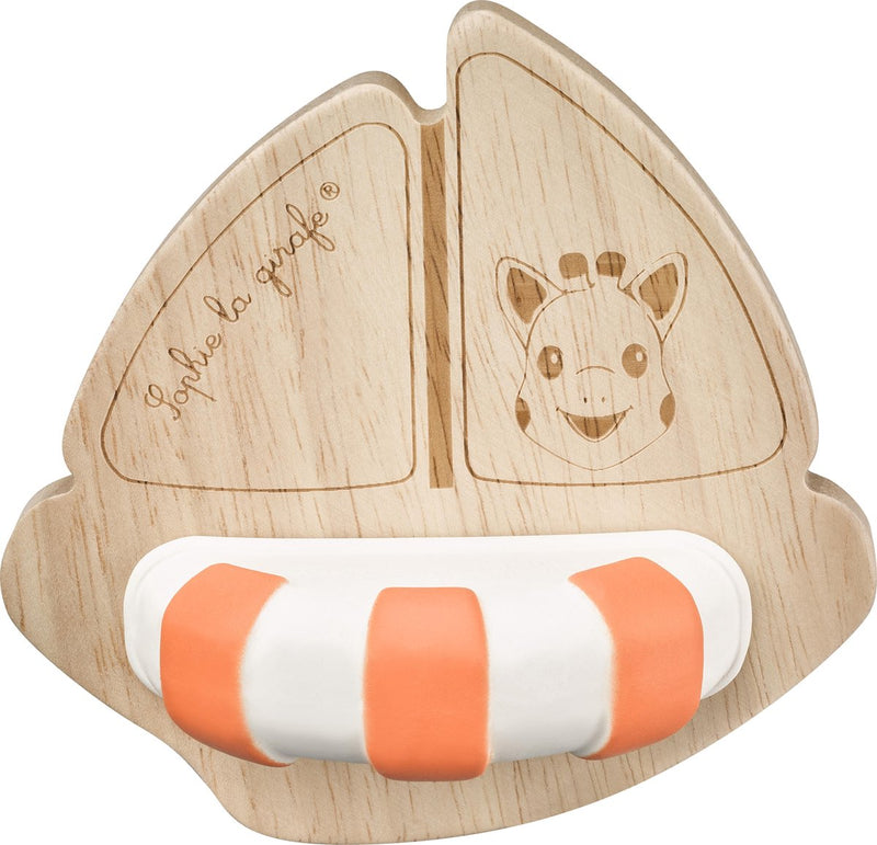 Barco de baño so'pure so'pure la jirafa sophie - juguetes de baño - juguetes para bebés - desde 0 meses - madera de caucho 100% natural - ok-biobased - 11,5x11x8 cm