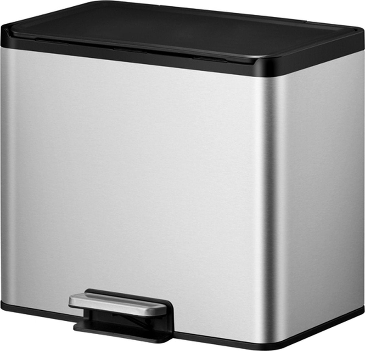 Eko - essential 2 recycler pedaalemmer 20+9 liter - stainless steel polypropylene - mat rvs - prullenbak