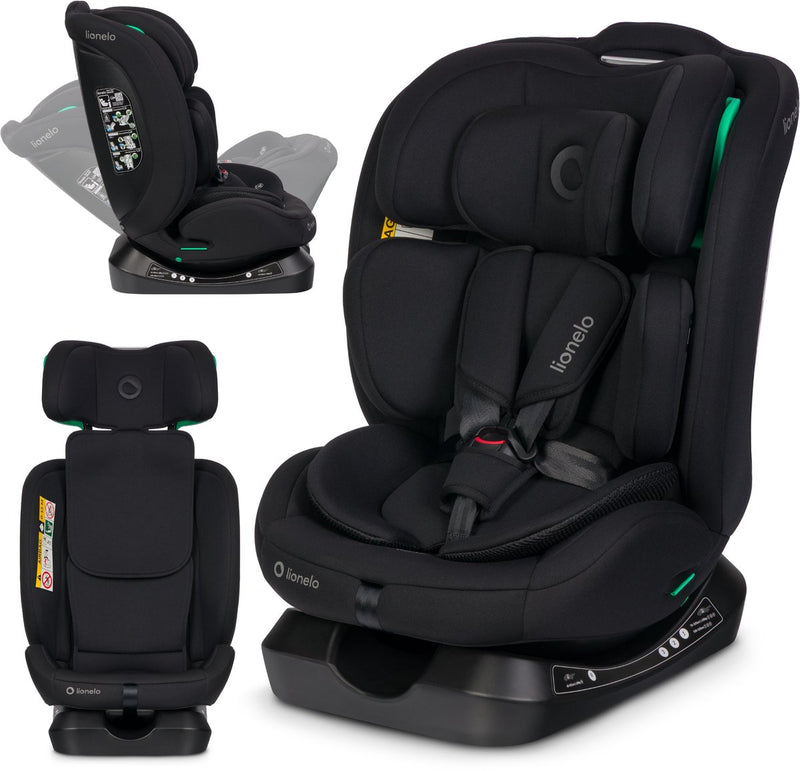 Silla de coche Lionelo aart i-size 4en1 – 40-150 cm (0-12 años) – rwf fwf – hacia atrás hasta 105 cm – instalación con cinturón de seguridad – reposacabezas viscoelásticos – 13 posiciones – inclinable – funda lavable – certificación r129