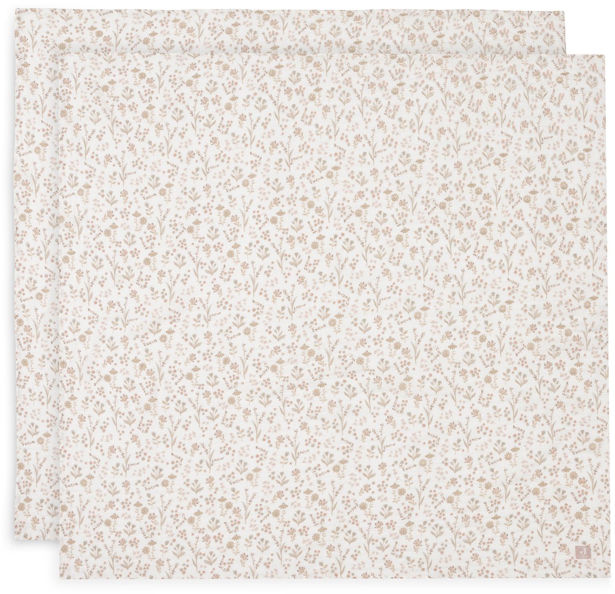 Jollein - paño hidrofílico grande 115x115cm - paño envolvente - algodón suave - 2 piezas - florido