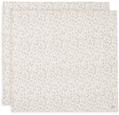 Jollein - panno idrofilo grande 115x115 cm - fasciatoio - cotone morbido - 2 pezzi - fiorito