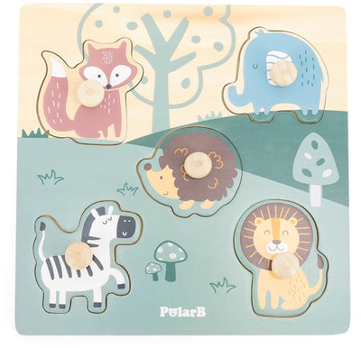 Polarb wooden animal puzzle 44068