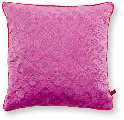 Pip studio cuscino decorativo trapuntato margherita - cuscino per il soggiorno - rosa - 50x50 cm