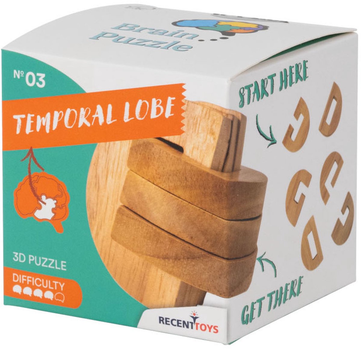 Giocattoli recenti rompicapo gioco di pensiero in legno Brain Puzzle 3 puzzle game.