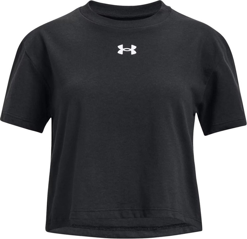 Camiseta deportiva para niñas Under Armour UA Crop Sportstyle Logo SS - Talla YLG