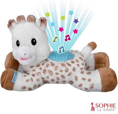 Sophie de giraf lullaby light dreams knuffel - sterrenprojector - muziekfunctie met 15 melodieën - met volumeregeling - automatische uitschakeling - inclusief batterijen - 32x17x20 cm