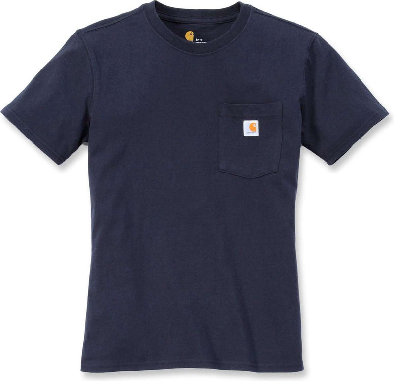 Carhartt camicia da donna da donna workw pocket s s t-shirt navy-m