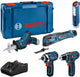 Set combinato batterie Bosch Professional 5 pezzi 12v 3x 2.0ah in xl-boxx - 0615990n1d