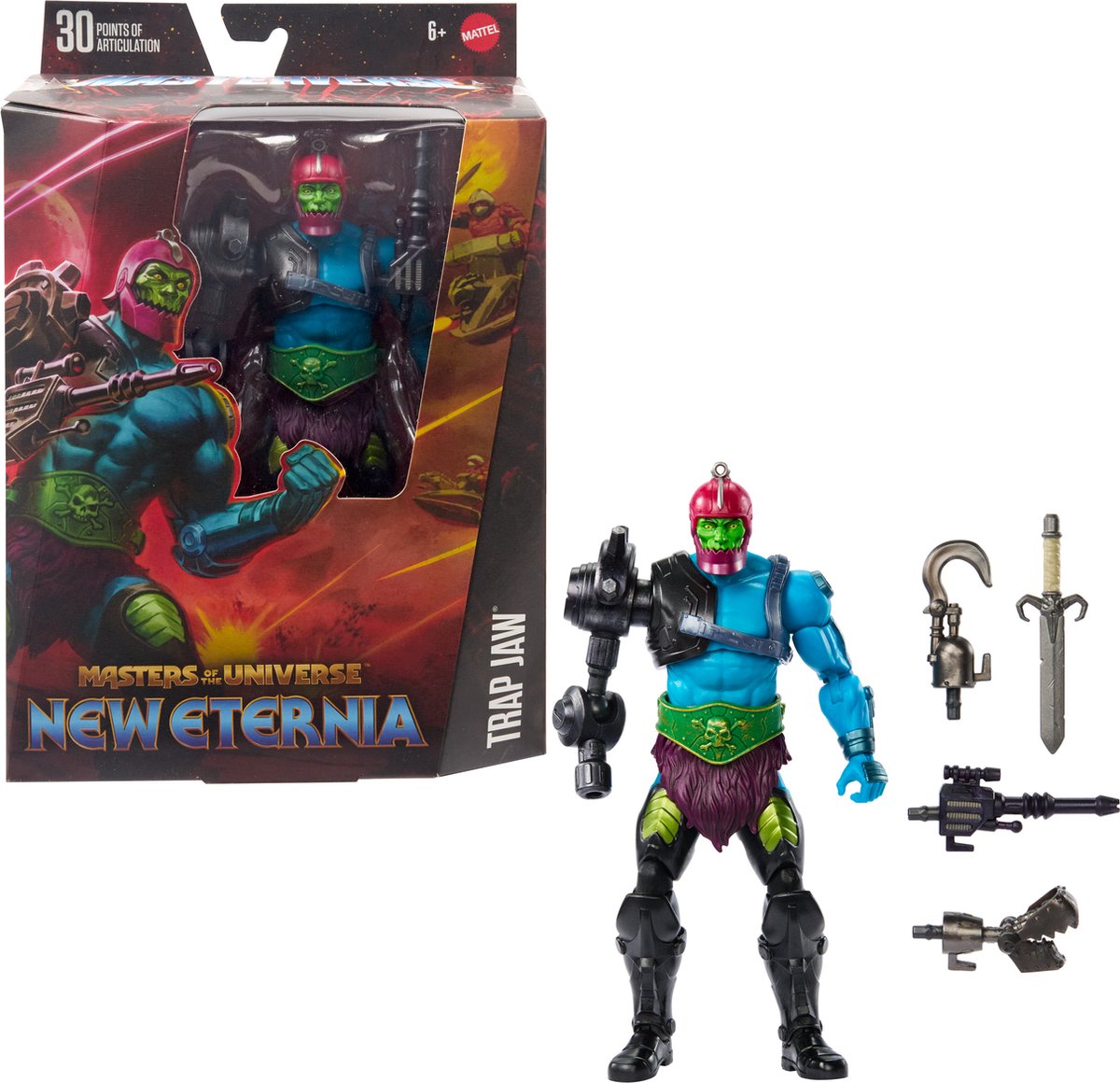Masters of the Universe New Eternia Masterverse Action Trap Jaw Figure 18 cm multicolore