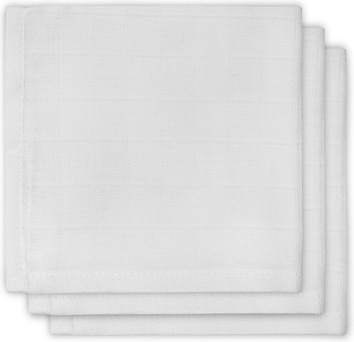 Jollein - Panno idrofilo basic - Panni idrofili per bambini, Panni ruttino, Panno ciuccio - Bianco - 3 pezzi