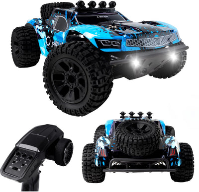 Overmax hooligan - bestuurbare auto - 4x4 wielaandrijving - 35km h - all-terrain - schaal 1:10 - 40 minuten speelplezier - bereik tot 100 meter - 2 oplaadbare accu's - race offroad rc auto volwassenen kinderen - afstandsbestuurbare auto voor buiten