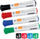 Nobo glide whiteboard markers - whiteboard stiften met ronde punt, pak van 10 stuks - geassorteerde kleuren